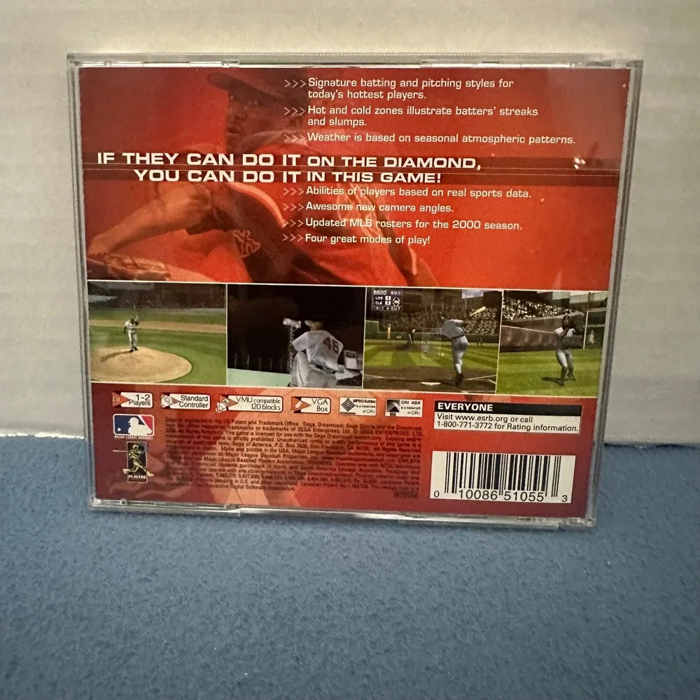 Sega Dreamcast World Series Baseball 2K1 MLB‎ Video Game Complete CIB 51055